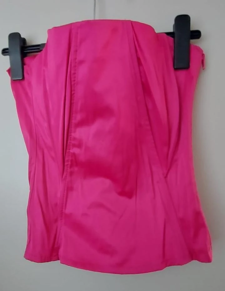Roze Corset Top met Vetersluiting - Maat M/6